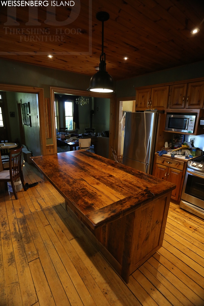 Reclaimed Wood Kitchen Island HD Threshing Floor Furniture